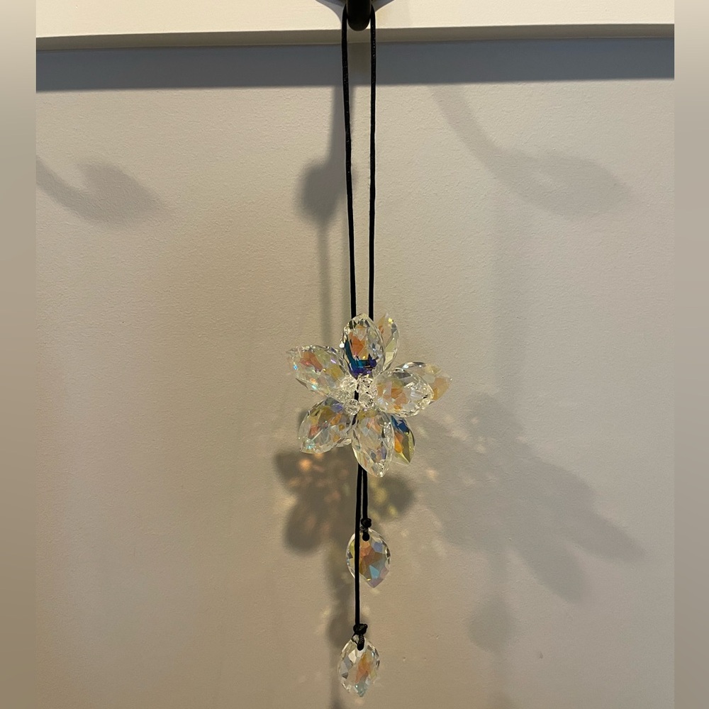 Hanging Crystal Flower Charm